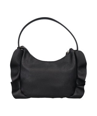 INTER-CHAUSSURES 【RIPANI】サイドフリルホーボーバッグ・ミディ ブラック