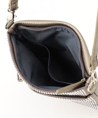 LA BAGAGERIE ラインストーンショルダー グレー