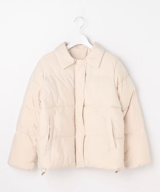 Feroux ファーカラー付き・ダウン見え中綿 ジャケット ベージュ系