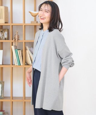 ANY L 【洗濯機可能・UVケア】ニットコーディガン トップグレー
