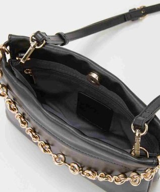 TOPKAPI 【TREASURE TOPKAPI】スムース レザー チェーン付き スワローマチ ミニ ショルダー バッグ ブラック