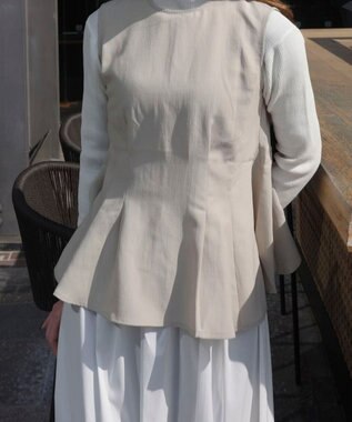 Green Parks AnriettMusee  リブニットドッキングワンピース Off White