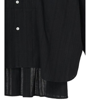 Green Parks カラミバンドカラーシャツ Black