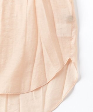 UNFILO イージーケア ラッフルカラー ブラウス ピンク