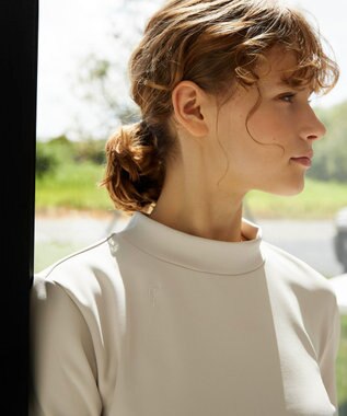 23区GOLF カラバリ豊富な8色展開【23Fondation/WOMEN】長袖 モックネックシャツ ベージュ系