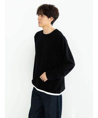 CRAFT STANDARD BOUTIQUE カットコールフェイクレーヤードプルオーバー Black