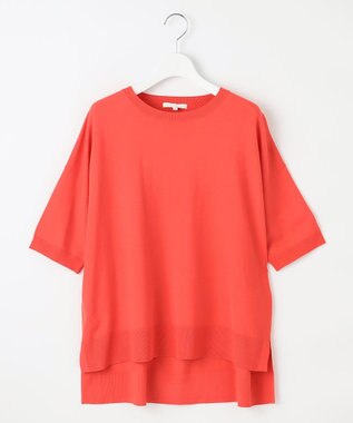 自由区 L 【接触冷感・UVカット】クレープストレッチプルオーバー ニットⅡ [新色]マンダリン