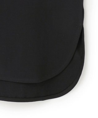 BEIGE， 【洗える】BROIS / コットンシャツテールタンクトップ Black