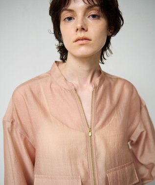 GRACE CONTINENTAL シアードレープブルゾン ベージュ