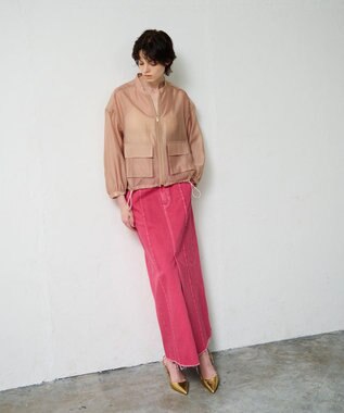 GRACE CONTINENTAL シアードレープブルゾン ベージュ