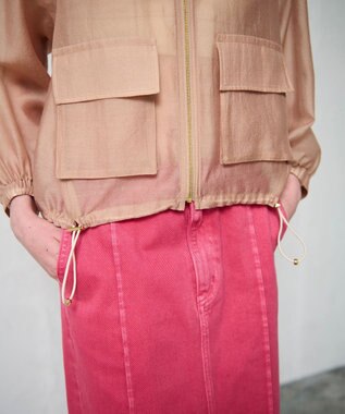 GRACE CONTINENTAL シアードレープブルゾン ベージュ