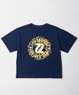 OP／FILA 【SEVEN2】ロゴモチーフデザイン半袖Tシャツ ネイビー