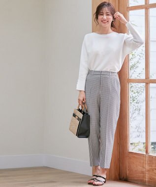 ANY SIS 【洗える】褒めらレディ テーパード パンツ ギンガムチェック