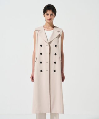 GRACE CONTINENTAL バックプリーツトレンチワンピース ベージュ