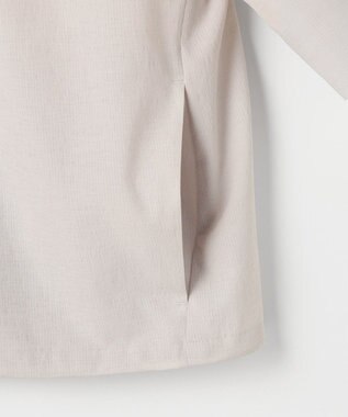 J.PRESS LADIES L 【季節の変わり目に】アキハ BREEZE COOL ノーカラー ブルゾン グレージュ系