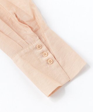 UNFILO イージーケア ラッフルカラー ブラウス ピンク