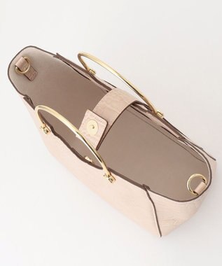 自由区 エンボスクロコマルチＷＡＹバッグ ローズ系