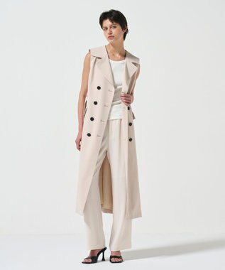 GRACE CONTINENTAL バックプリーツトレンチワンピース ベージュ