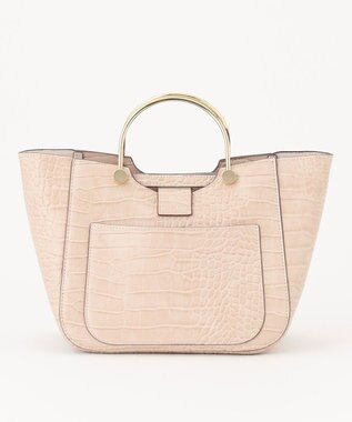 自由区 エンボスクロコマルチＷＡＹバッグ ローズ系