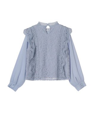 Green Parks ・Ｐｅｔｉｔ　Ｆｌｅｕｒ　イロイロレースブラウス Blue