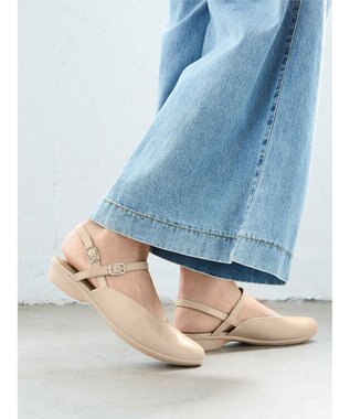 ASICS WALKING ペダラ フラット ヒール ストラップ レディース 3E ベージュ系