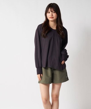 OP／FILA 【RUSTY】ミニ裏毛プルパーカー付き4点セット水着 ダークグレー