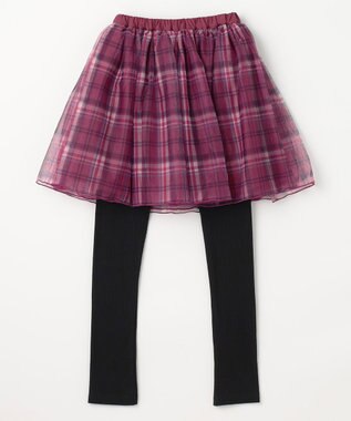 ANY KIDS チュール スカッツ ピンク×チェック