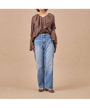 MODE ET JACOMO <carino>ポインテッドトゥメッシュパンプス ブラウン