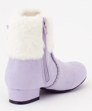 ANY KIDS フェイク ファー ブーツ ラベンダー