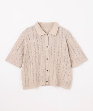 ANY レーシーポロカーデ サンドベージュ