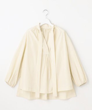 23区 【R(アール)】ポリエステルシルクタフタ ボウタイ ブラウス アイボリー系