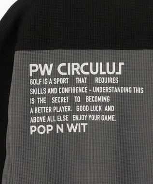 PW CIRCULUS 今が旬トップス！【ドライな肌触り / UV遮蔽率98.9% UVカット / ストレッチ】【MEN】ワッフルハーフジップトップス  ゴルフ グレー系