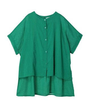Green Parks インド綿　ＳＥＴ２点レイヤード風ブラウス Green