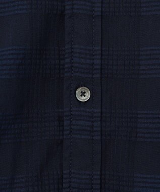 JOSEPH HOMME 【WEB・一部店舗限定】ドビーチェックストレッチ　ウイングカラーシャツ ネイビー系