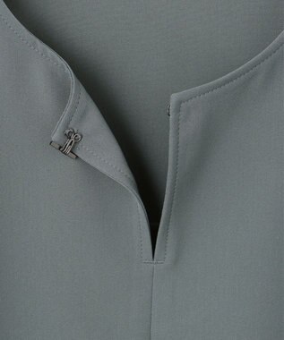 23区 【洗える】2WAYストレッチツイル ブラウス モスグリーン系