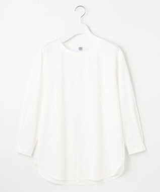 J.PRESS LADIES ベーシックジャージー ロングTシャツ カットソー ホワイト系