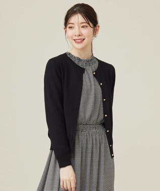 ANY SIS 【ウールブレンドシリーズ】ベーシック カーディガン ブラック