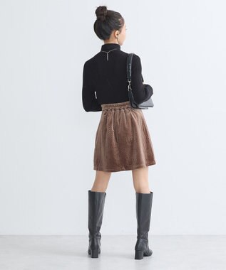 earth music&ecology やわらかタッチタートルネックニットプルオーバー Black