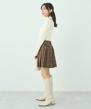 earth music&ecology やわらかタッチタートルネックニットプルオーバー Ivory