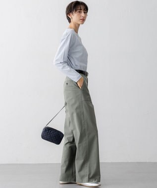 23区 【洗える】レタープリント ロンTEE サックスブルー系