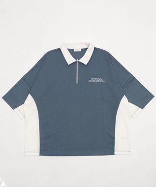 WEGO ドルマンポンチハーフZIPT（SS） サックス