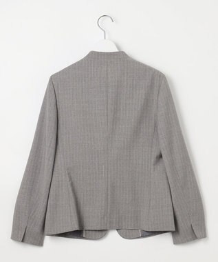 J.PRESS LADIES 【セットアップ対応】BAHARIYE2 ノーカラー ジャケット ライトグレー系1