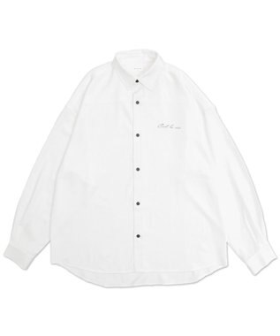 WEGO アムンゼンワンポイントBIGシャツ（LS） ホワイト