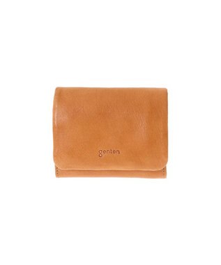 genten ゴートベーシック 二つ折り財布 キャメル