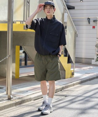 WEGO 【ウエストゴム/紐/速乾/洗濯可/SMLサイズ展開】ナイロンイージーショーツ オリーブ