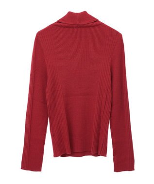earth music&ecology やわらかタッチタートルネックニットプルオーバー Red