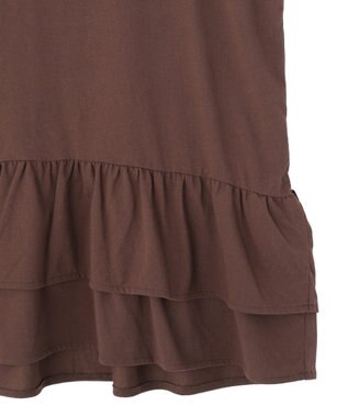 earth music&ecology 【接触冷感】ラッフルヘムプルオーバー Brown