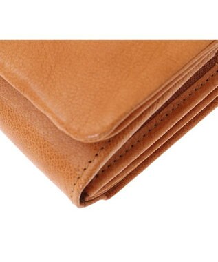 genten ゴートベーシック 二つ折り財布 キャメル