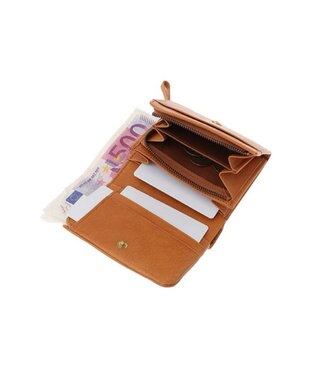 genten ゴートベーシック 二つ折り財布 キャメル