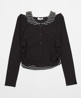 WEGO カーデドッキングレイヤードロンT スミクロ